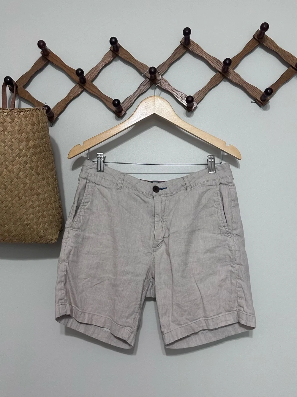 Faherty Tradewinds Linen Blend Shorts - Beige